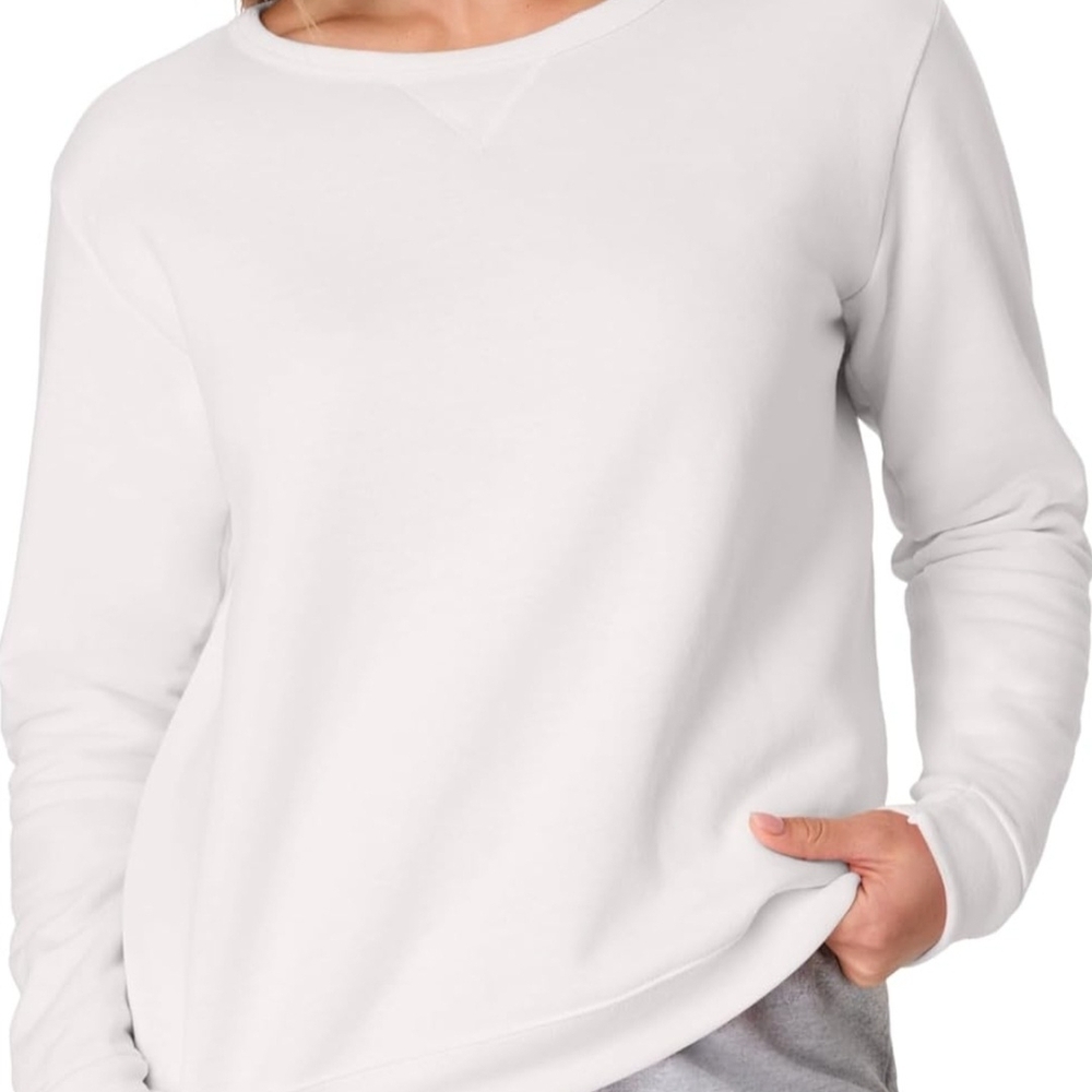 Hanes Women's White Sweatshirt